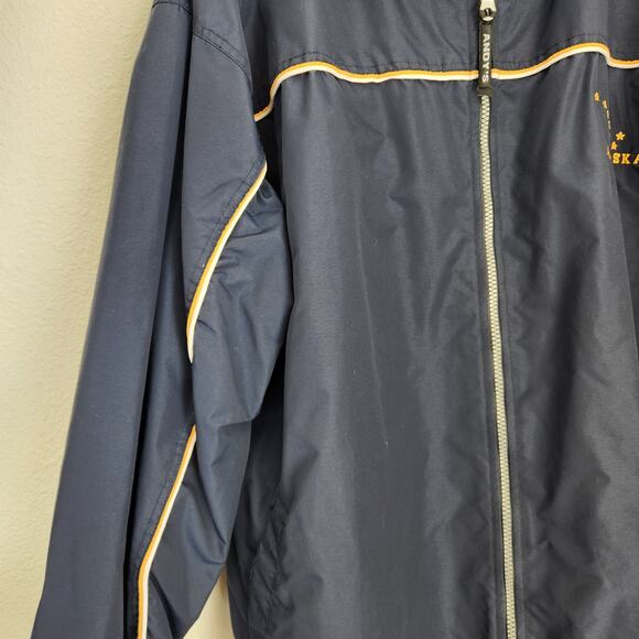 Vintage 80s Mens Andy's Sportswear Blue Alaska Fleece Lined Rain Jacket XXL - Picture 9 of 9